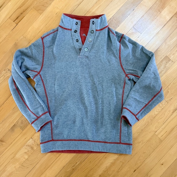 EUC Tommy Bahama Mens Reversible Sweater Rust and Grey Two Tone Size M - Picture 1 of 7